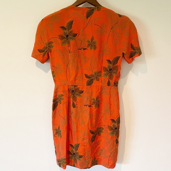 Vintage Genny Silk Floral Button Front Dress - Picture 7 of 7